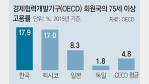 생계위해… 허리 굽어도 일하는 한국