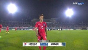 [전반종료]한국, 우루과이에 1-0 앞서…‘이승우 선제골’