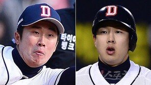 “웃자 친구야” 최고의 동반자 두산 허경민-박건우