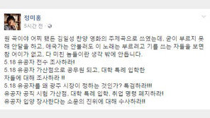 정미홍 “‘임을 위한 행진곡’ 부르려는 자들, 다 미친X” 막말