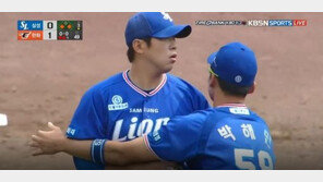 윤성환, 김태균-로사리오에 연이어 ‘사구’…벤치 클리어링