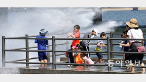 “물 맛좀 봐라” 제트스키의 ‘물보라 세례’