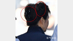 ‘재판 출석’ 박근혜 전 대통령, 수척한 모습…집게핀·똑딱핀으로 ‘올림머리’ 
