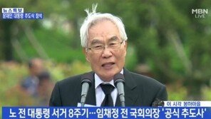 [노무현 추도식] 임채정 “문재인 정부 출범은 노무현 정신의 승리”