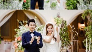 조성윤♥윤소이, 결혼식 사진 공개 “예쁘게 잘 살게요”