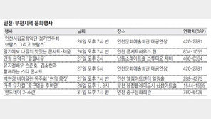 [인천판/문화가]인천·부천지역 문화행사