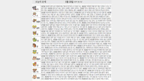 [오늘의 운세/5월29일]