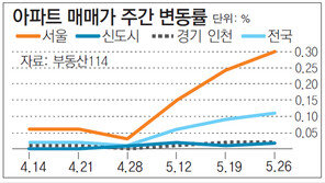 [아파트 시세]서울 아파트값 고공행진… 지난주 0.30%↑