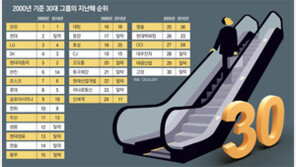 유통 전성시대… 16년새 재계순위 껑충