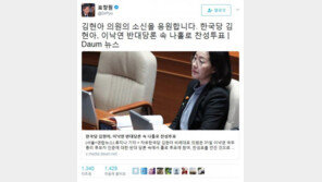 표창원 “김현아 의원의 소신 응원”