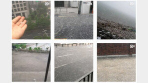 “하늘서 비비탄 난사” “이거 실화냐”…‘서울 강남 우박’ 동영상 SNS에 봇물