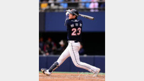 두산 정진호, 사이클링 히트…프로야구 역대 23번째