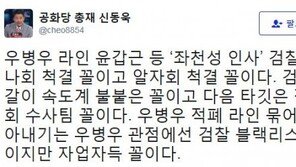 신동욱 “우병우 라인 물갈이, 검찰 블랙리스트 꼴이지만 자업자득” 