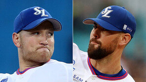 외국인투수 부진 바라보는 김한수 감독의 아쉬움