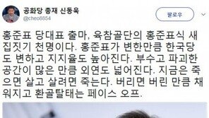 신동욱 “홍준표 당 대표 출마…지금 죽으면 살고, 살려면 죽는다”