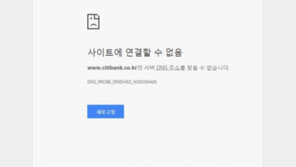 한국씨티은행, 홈페이지 접속 오류…오전 11시 15분부터 ‘재개’