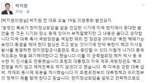 박지원 “문정인 특보 발언, 시기 부적절했지만 내용만은 옳다”