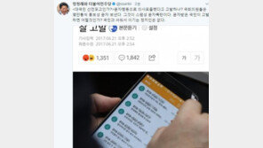 한국당 문자폭탄 153건 고발, 정청래 “대국민 선전포고?”