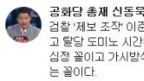 신동욱 “‘제보 조작’ 이준서·김인원·김성호 소환, 국민의당 줄초상 신호탄 꼴”