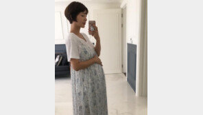 둘째 임신 서지영, 만삭 근황 공개…‘아름다운 D라인’