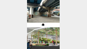 ‘흉물’ 고가도로 밑, 주민시설 ‘보물’로