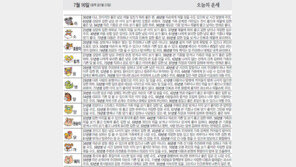 [오늘의 운세/7월16일]
