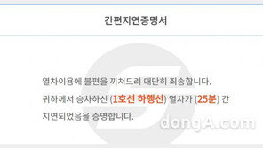 “1호선 하행선, 25분 지연”…1호선 간편지연증명서 발급 방법은?