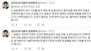 남인순 “‘위안부 피해자’ 김군자 할머니 별세…하늘도 울고 있는 듯”