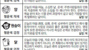 [스포츠동아 오늘의 운세] 2017년 7월 24일 월요일 (음력 6월 2일)
