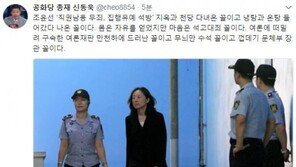신동욱 “조윤선 집행유예, 몸은 자유지만 마음은 석고대죄” 