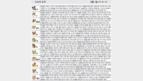 [오늘의 운세/8월1일]