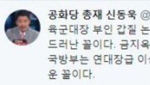 신동욱, 박찬주 대장 부인 ‘갑질’ 논란에 “군대의 사유화 꼴”