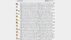 [오늘의 운세/8월3일]