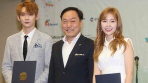 [동아포토]채경-타카다 켄타, 안영국제청소년영화제 홍보대사 위촉