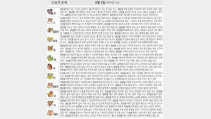 [오늘의 운세/8월4일]