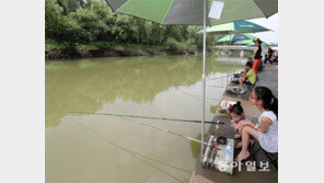 한강에 등장한 꼬마 강태공