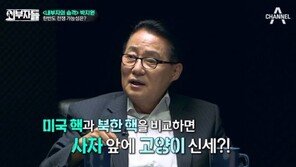 박지원 “北核? 美에 비하면 ‘사자 앞에 고양이’ 격…전쟁 일어날 일 없다”