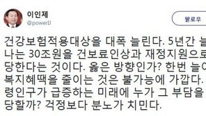 이인제 “문재인 케어 재정, 老 급증하는 미래에 누가 감당할까” 