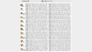 [오늘의 운세/8월11일]