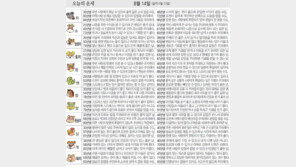 [오늘의 운세/8월14일] 