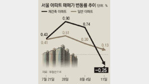서울 아파트값 2주 연속 하락…“눈치 보기, 숨고르기 양상 지속”