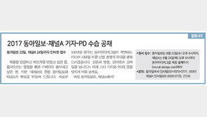 [알립니다]2017 동아일보·채널A 기자-PD 수습 공채