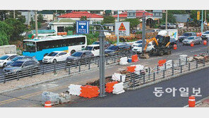 제주시 번화가에 버스 중앙차로제 첫 도입