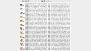 [오늘의 운세/9월1일]