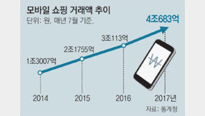 날개 돋친 모바일 쇼핑… 月거래액 첫 4조 돌파