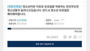 거세지는 ‘소년법 개정·폐지’ 목소리…청와대 청원 참가자 수 19만 명 넘어서