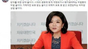 신동욱 “류여해 소년법 폐지 반대…반대를 위한 반대 꼴”