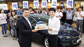 쉐보레 브랜드 도입 6년 만에 국내 판매 100만대 돌파 부평