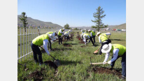KT&G 임직원 봉사단, 몽골서 사막화 방지 나무심기