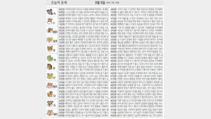 [오늘의 운세/9월8일]